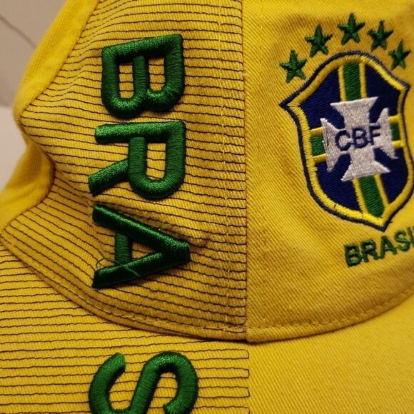 Nbt cap hat  yellow Brasil CBF logo yellow cap One Size - Picture 2 of 10